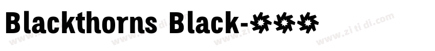 Blackthorns Black字体转换